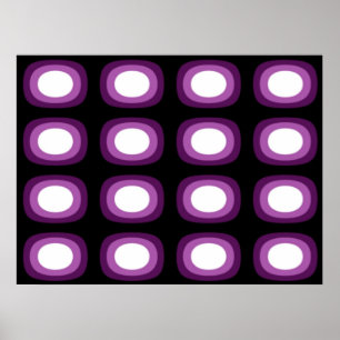 Pop Art Soft Violet Blobbes Poster