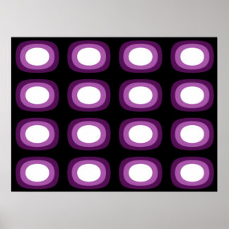 Pop Art Soft Violet Blobbes Poster