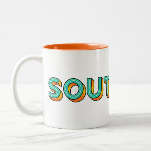 Pop Art Southpaw Lefthanders Mug à café à deux ton