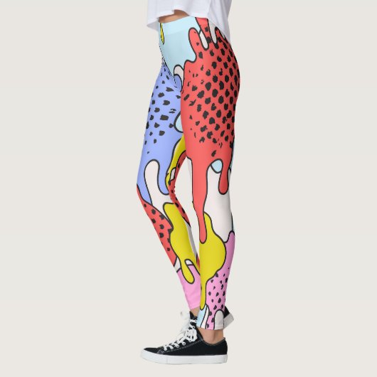 Pop Art Splatter: Stripverhaal Leggings (Links)