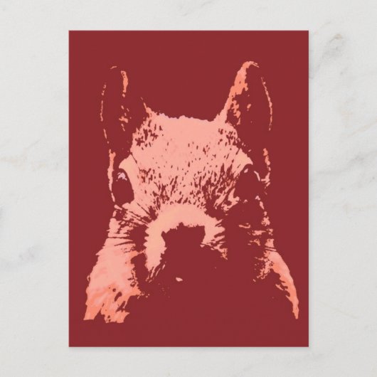 Pop Art Squirrel Briefkaart (Voorkant)