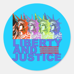 Pop Art Statue of Liberty Products Ronde Sticker
