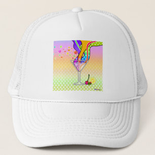 POP ART STIJL MARTINI UIT DE JAREN 60 TRUCKER PET