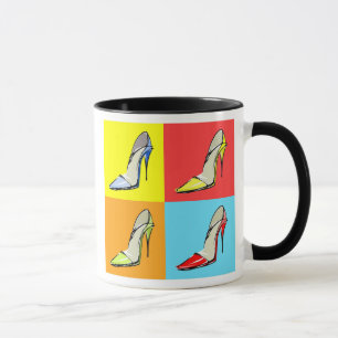 Pop Art Stilettos Coffee Mok, thema Mode Mok