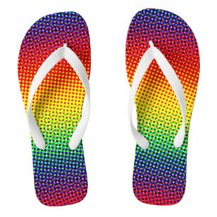 Pop Art Stippen Regenboog Helderkleurige homepage Teenslippers