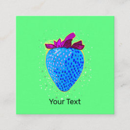 Pop Art Strawberry Blue Informatiekaartje
