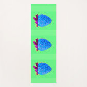 Pop Art Strawberry Blue Yogamat (Voorkant)