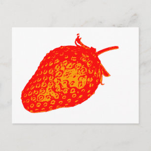 Pop Art Strawberry Briefkaart