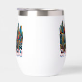 Pop art stripboek Chicago, Illinois Skyline (Rechts)