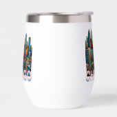 Pop art stripboek Chicago, Illinois Skyline (Links)