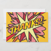 Pop Art stripboek spraakballon bedankt (Achterkant)