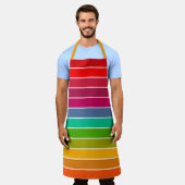 Pop Art Stripes Schort (Gedragen)