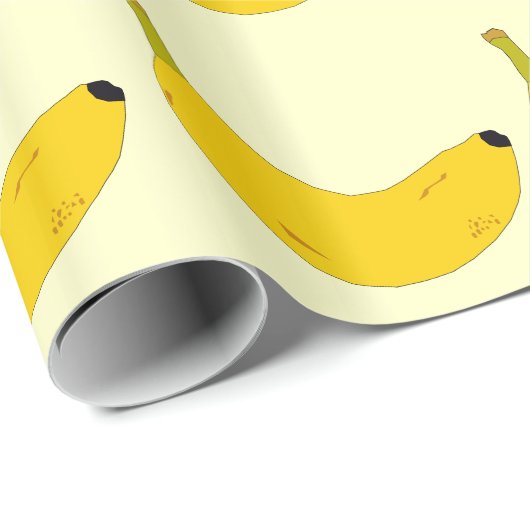 POP ART STYLE BANANAS PATTERN CADEAUPAPIER (Rol Hoek)