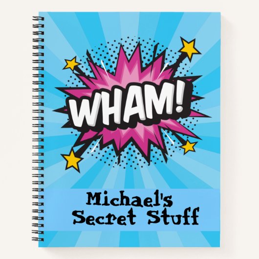 Pop art style bande dessinée carnet personnalisé (Devant)