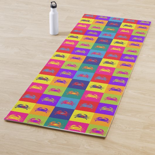 Pop Art Style Colorful Crab gepatterd Yogamat (In situ)