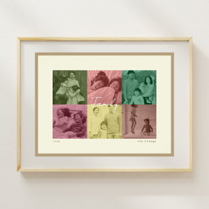 Pop Art Style Familie Fotocollage Poster