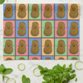 Pop Art Style Potato Theedoek (Gevouwen)