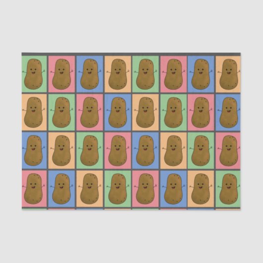 Pop Art Style Potato Tissuepapier (Voorkant)