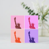 Pop Art Style Statue de la Liberté Invitation (Debout devant)