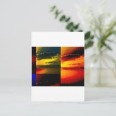 Pop Art Sunset Briefkaart (Staand voorkant)