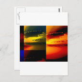 Pop Art Sunset Briefkaart (Voorkant / Achterkant)
