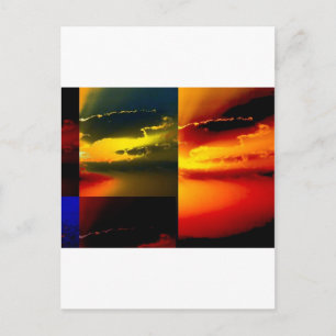 Pop Art Sunset Briefkaart