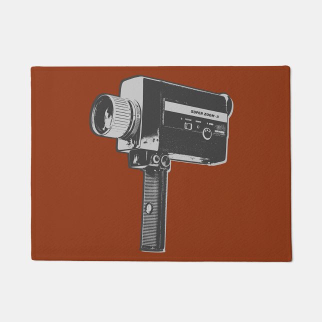 Pop Art Super 8-filmcamera Deurmat (Voorkant)