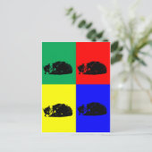 Pop Art Tabby Cat Briefkaart (Staand voorkant)
