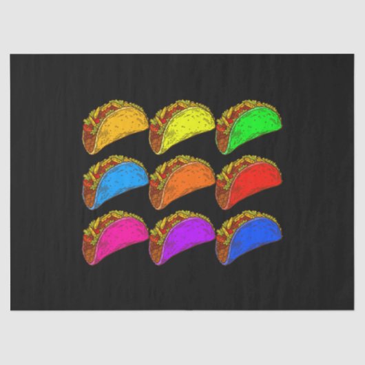 Pop Art Taco Tissuepapier (Voorkant)