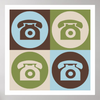 Pop Art-telefoons Poster