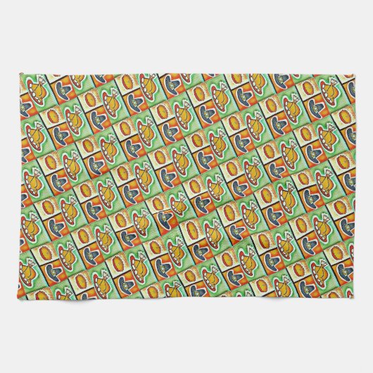 Pop Art Thanksgiving Diner Serviette (Horizontal)