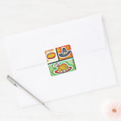 Pop Art Thanksgiving Vierkante Sticker (Envelop)