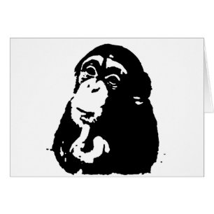 Pop Art Thinking Chimpanzee