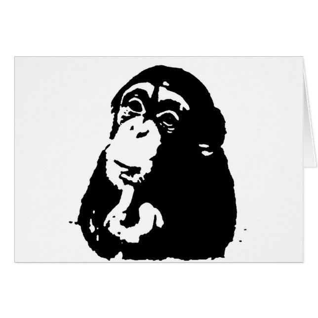 Pop Art Thinking Chimpanzee (Voorkant Horizontaal)