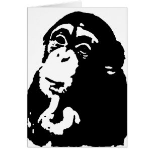 Pop Art Thinking Chimpanzee