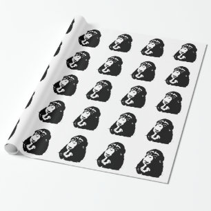 Pop Art Thinking Chimpanzee Cadeaupapier