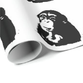 Pop Art Thinking Chimpanzee Cadeaupapier (Rol Hoek)