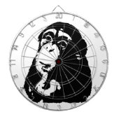 Pop Art Thinking Chimpanzee Dartbord (Voorkant)