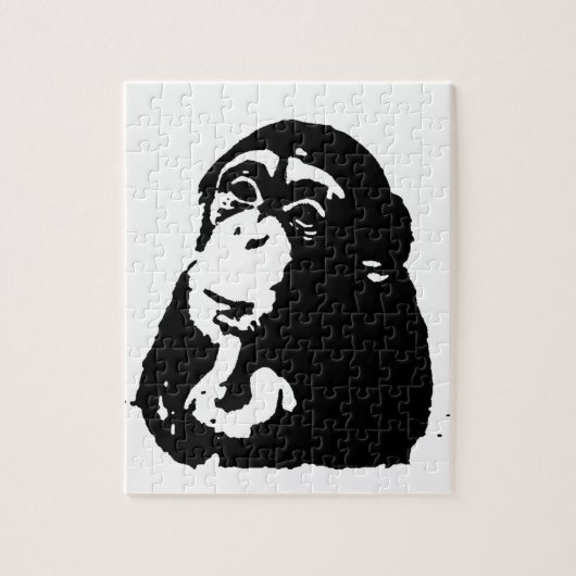 Pop Art Thinking Chimpanzee Legpuzzel (Verticaal)