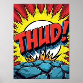 Pop Art "THUD !" Affiche de l'explosion de bande d (Devant)