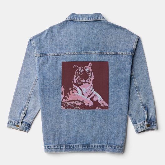Pop Art Tiger0 Denim Jacket (Achterkant)