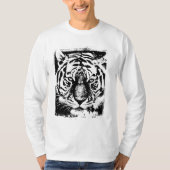 Pop Art Tiger Hoofd Moderne Sjabloon T-shirt (Voorkant)
