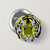 Pop Art Tiger Ronde Button 5,7 Cm (Voorkant /achterkant)