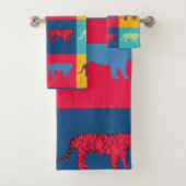 Pop Art Tigers Bad Handdoek (Insitu)
