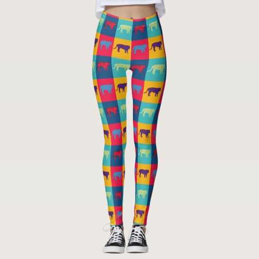 Pop Art Tigers Leggings (Devant)