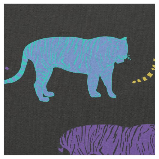 Pop Art Tigers Stof (Close Up)