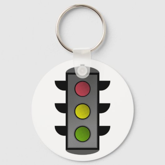 Pop Art Traffic Light Sleutelhanger (Voorkant)