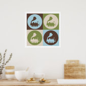 Pop Art Trains Poster (Keuken)