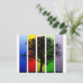 Pop Art Tree Briefkaart (Staand voorkant)