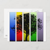 Pop Art Tree Briefkaart (Voorkant / Achterkant)